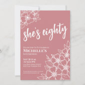 Roos Gold 80ste verjaardagsfeestje Kaart (Voorkant)