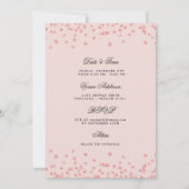 Roos Gold 80th Birthday Save Datum Details Blush Kaart (Achterkant)