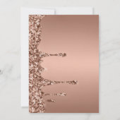 Roos Gold 90th Ninety Drip Elegant Birthday Kaart (Achterkant)