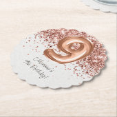 Roos Gold 9e verjaardagsfeestje Kartonnen Onderzetters (Gekanteld)