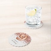 Roos Gold 9e verjaardagsfeestje Kartonnen Onderzetters (Insitu)