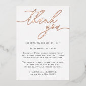 Roos Gold Aangepaste foto Hartelijk dank Folie Feestdagenkaart (Voorkant)