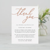 Roos Gold Aangepaste foto Hartelijk dank Folie Feestdagenkaart (Staand Voorkant)