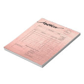 Roos Gold Aangepaste Logo Factuurschild Chef Notitieblok (Linkerzijde)