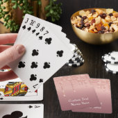 Roos Gold aangepaste tekst gepersonaliseerde speel Pokerkaarten (Insitu)