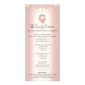 Roos Gold Aardbei Glitter Drift Dessert Menu (Voorkant)