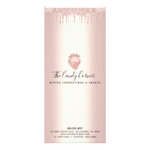 Roos Gold Aardbei Glitter Drift Dessert Menu (Achterkant)