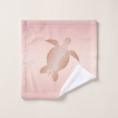 Roos Gold Abriot Blush Turtles Coastal Bad Handdoek (Wasdoekje)