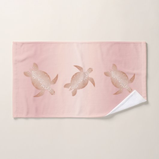 Roos Gold Abriot Blush Turtles Coastal Bad Handdoek (Handdoek)