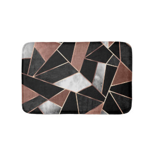 Roos Gold Abstract Pattern Bath Mat