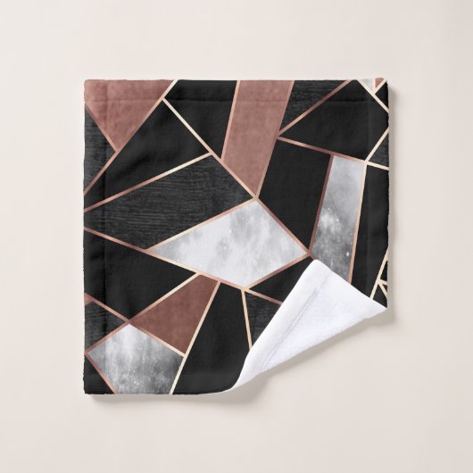 Roos Gold Abstract Pattern Bath Towel Set Bad Handdoek (Wasdoekje)