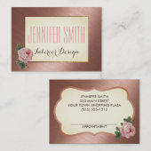  Roos Gold Afspraak Afsprakenkaartje (Voorkant / Achterkant)