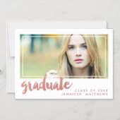 Roos Gold Afstuderen Aankondiging Magnet (Voorkant)