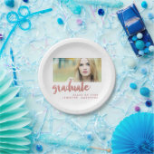 Roos Gold Afstuderen | Bord Afstuderen papier (Feest)