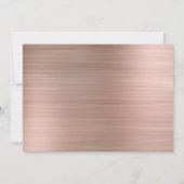 Roos Gold Afstuderen metaal Glitter Foto Afstudere Aankondiging (Achterkant)