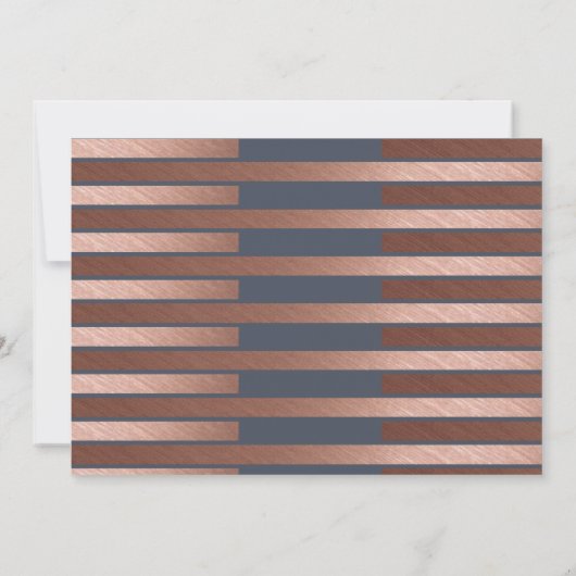 Roos Gold AFSTUDEREN PHOTO-uitnodiging marine Kaart (Achterkant)