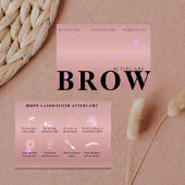 Roos Gold After Care Brow-instructie Visitekaartje
