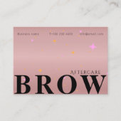 Roos Gold After Care Brow-instructie Visitekaartje (Voorkant)