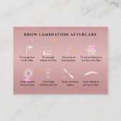 Roos Gold After Care Brow-instructie Visitekaartje (Achterkant)