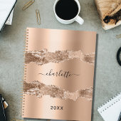 Roos Gold Agaat Marmeren Naam Script 2025 Planner