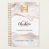 Roos Gold Agaat Monogram logo Business 2025 Planner (Voorkant)