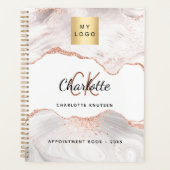 Roos Gold Agaat Monogram logo Business 2026 Planner (Voorkant)