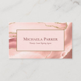 Roos Gold Agate Geode Professional Visitekaartje