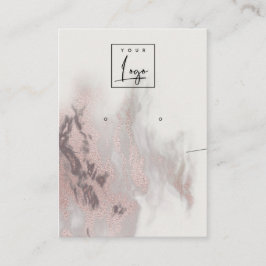 Roos Gold Agate Ketting Verdien Logo beeldscherm Visitekaartje