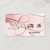 Roos Gold Agate Makeup Eyebrow Eyes Lashes Visitekaartje (Voorkant)