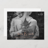 Roos Gold Ampersand | Foto Sla de datum op Aankondigingskaart (Voorkant / Achterkant)