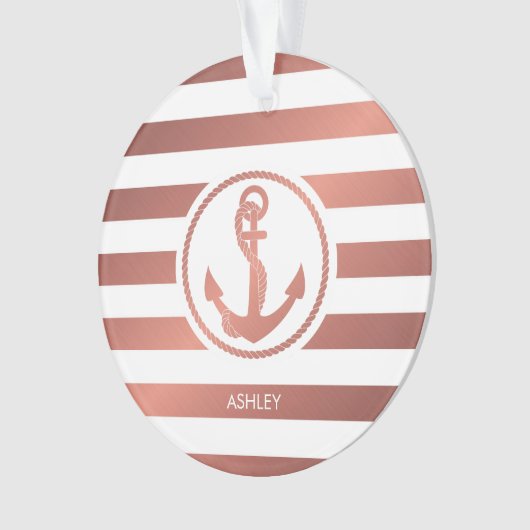 Roos Gold Anchor Ornament (voorkant)