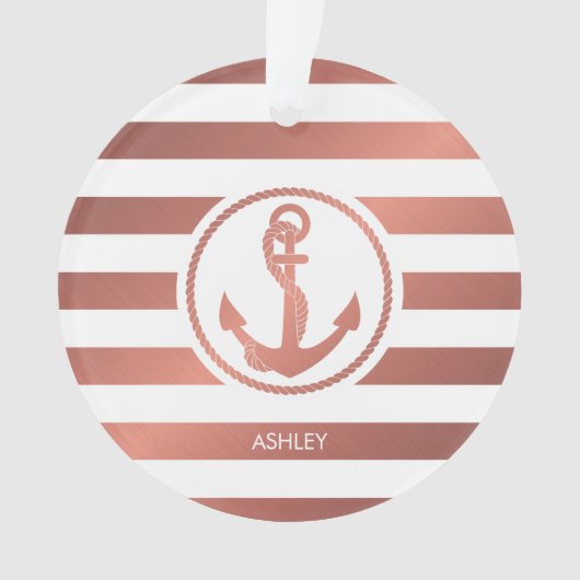 Roos Gold Anchor Ornament (voorkant)