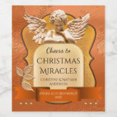 Roos Gold Angel - kerstwonder Wijn Etiket (Enkel label)