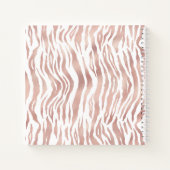 Roos Gold Animal Print Glam Monogram Sketchbook Notitieboek (Achterkant)