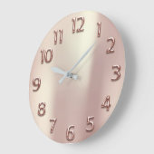 Roos Gold Arabisch getal Metallic Blush Parly Grote Klok (Hoek)