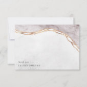 Roos Gold Art Deco Modern Visitekaartje Bedankkaart (Voorkant)