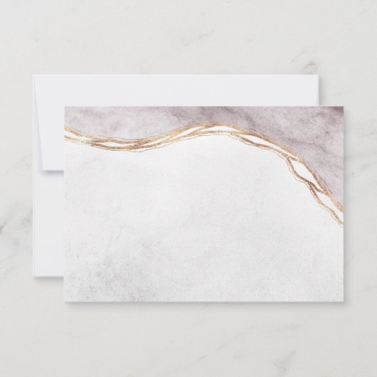 Roos Gold Art Deco Modern Visitekaartje Bedankkaart (Achterkant)