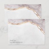 Roos Gold Art Deco Modern Visitekaartje Bedankkaart (Voorkant / Achterkant)
