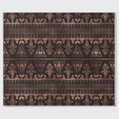 Roos Gold Art Deco over zwart Cadeaupapier (Vlak)