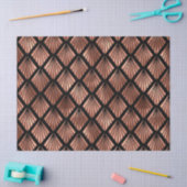 Roos Gold Art Deco-ventilatoren op zwarte lospagin Tissuepapier (Craft)