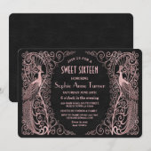 Roos Gold Art Peacocks 30e verjaardag Kaart (Voorkant / Achterkant)