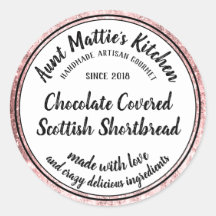 Roos Gold Artisan Handmade Gourmet Etiket