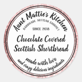 Roos Gold Artisan Handmade Gourmet Etiket