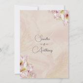 Roos Gold Azalea Huwelijksrepetitie Uitnodiging (Achterkant)