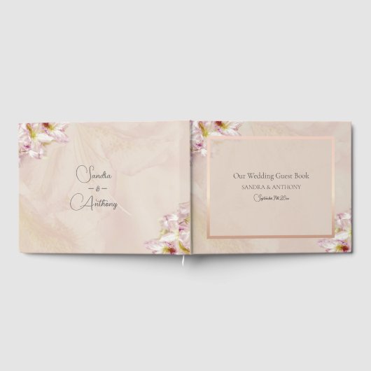 Roos Gold Azalea Wedding Gastenboek (Volledig)