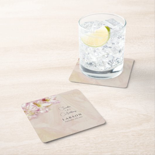 Roos Gold Azalea Wedding Kartonnen Onderzetters (Insitu)