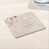 Roos Gold Azalea Wedding Kartonnen Onderzetters (Schuin)