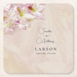 Roos Gold Azalea Wedding Kartonnen Onderzetters