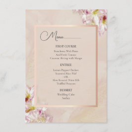 Roos Gold Azalea Wedding Menu