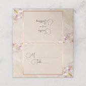 Roos Gold Azalea Wedding Plaatskaartje (Buitenkant ongevouwen)
